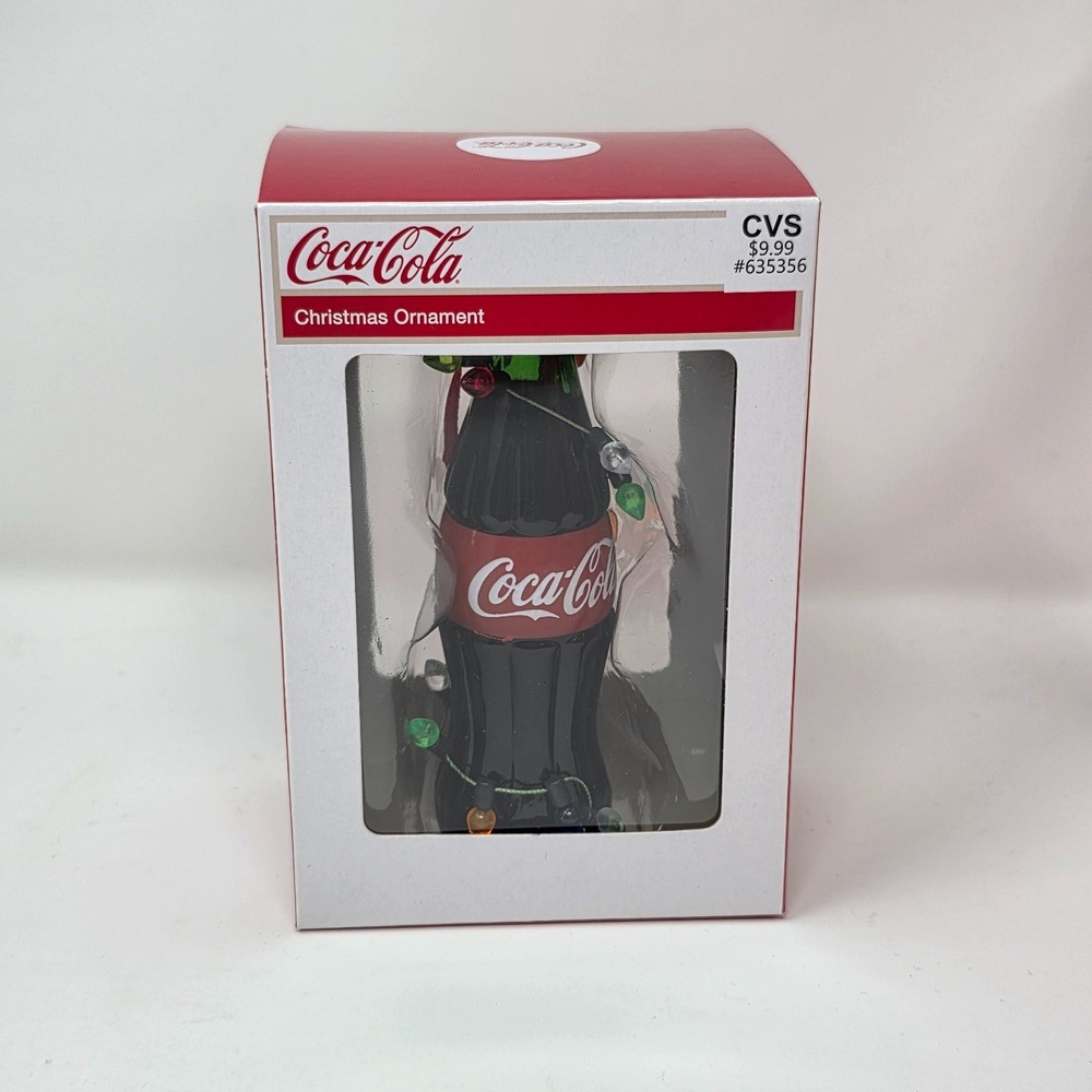 Coca-Cola Classic Bottle With Light String Christmas‎ Ornament Kurt S Adler Coke